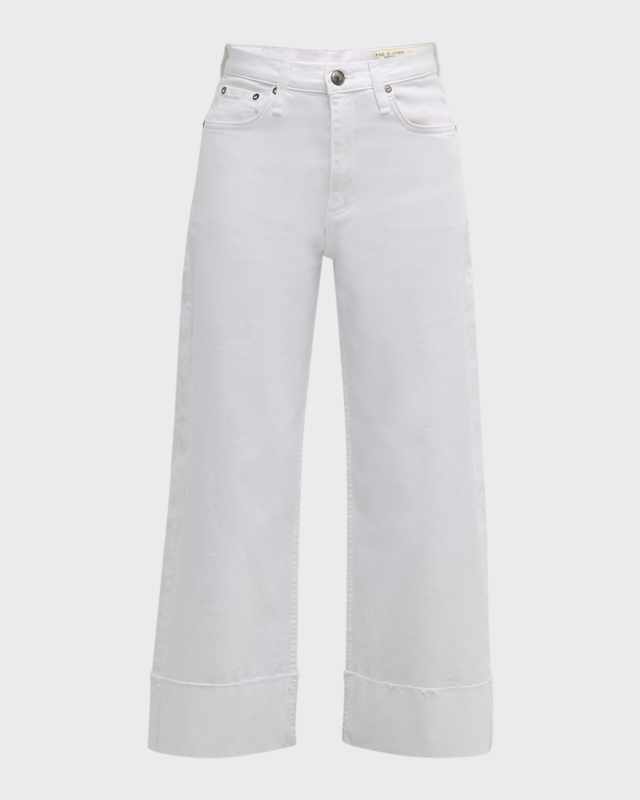 Andi Wide-Leg Cuffed Jeans
